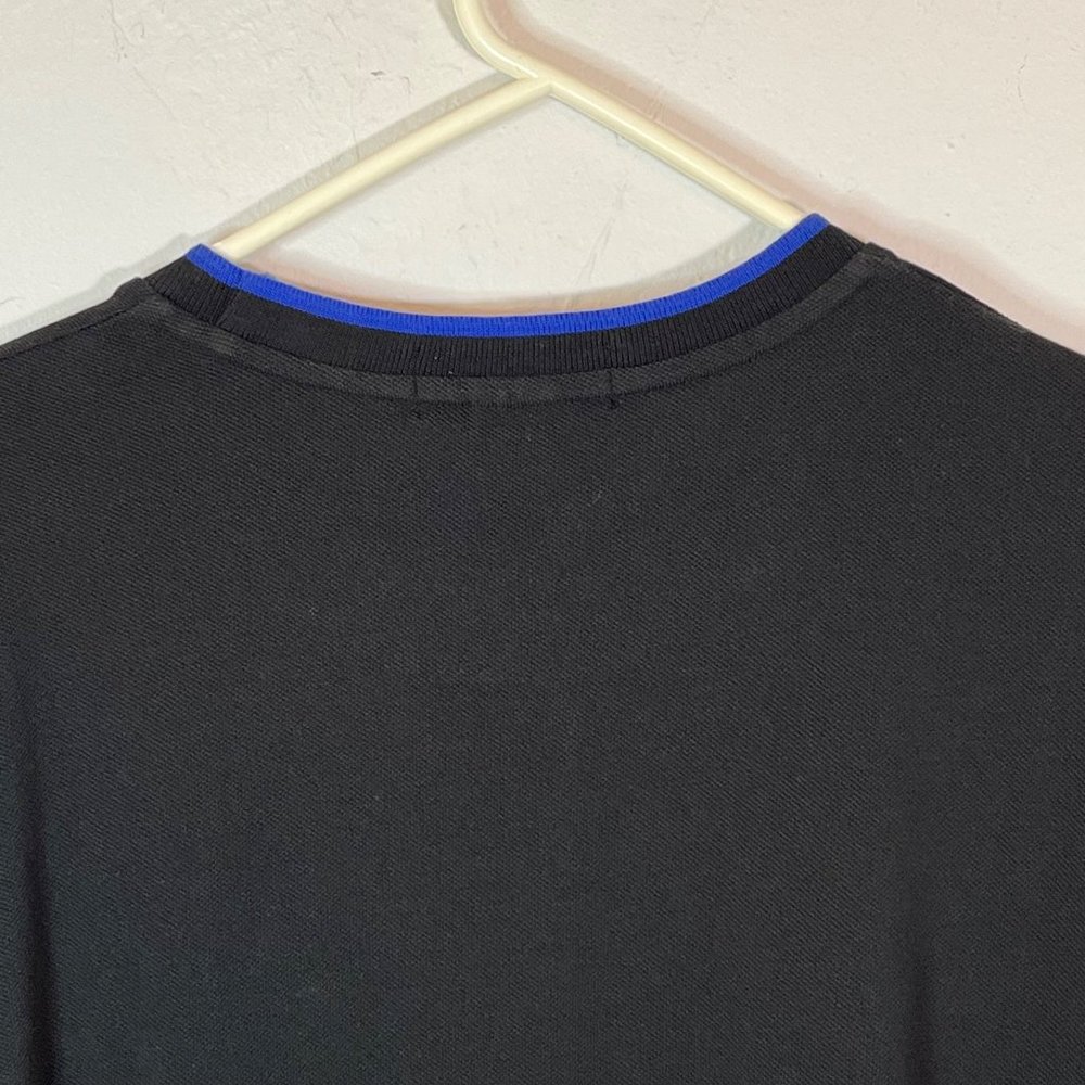 Polo Ralph Lauren Vintage 100% Cotton Shirt Black Large Blue Accent NWT - Picture 7 of 8